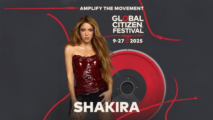 Shakira at the 2025 Global Citizen Festival
